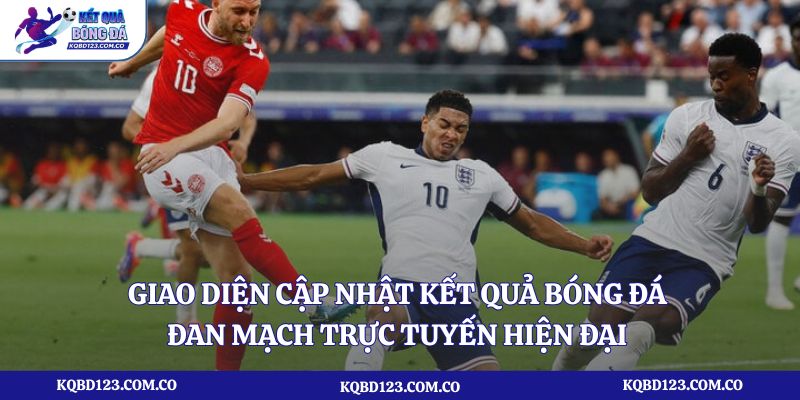 Giao diện cập nhật kết quả bóng đá Đan Mạch trực tuyến hiện đại 