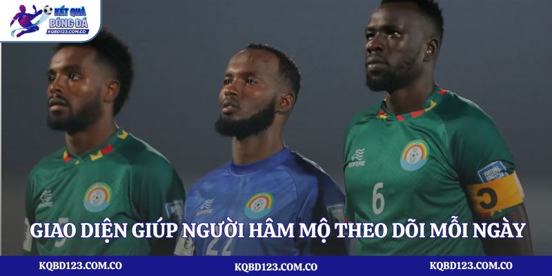 Giao diện giúp người hâm mộ theo dõi mỗi ngày